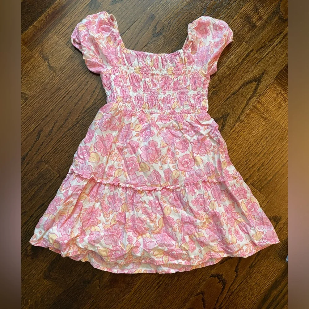 Jumping Beans- 2pc set Girls Pink Floral Smocked Sundress blue pink floral 4T